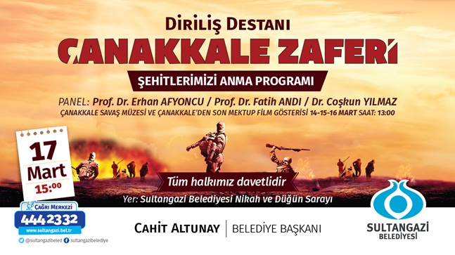 Sultangazi’de Çanakkale Zaferi’nin 101. Yıldönümü Etkinlikleri