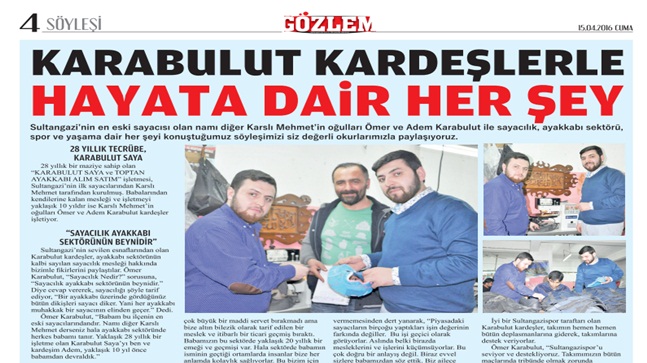 Karabulut Kardeşlerin Sultangazispor Sevigisi