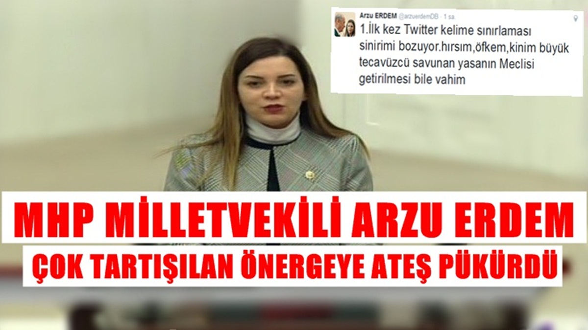 MHP Milletvekili Arzu Erdem; Hırsım, öfkem, kinim büyük