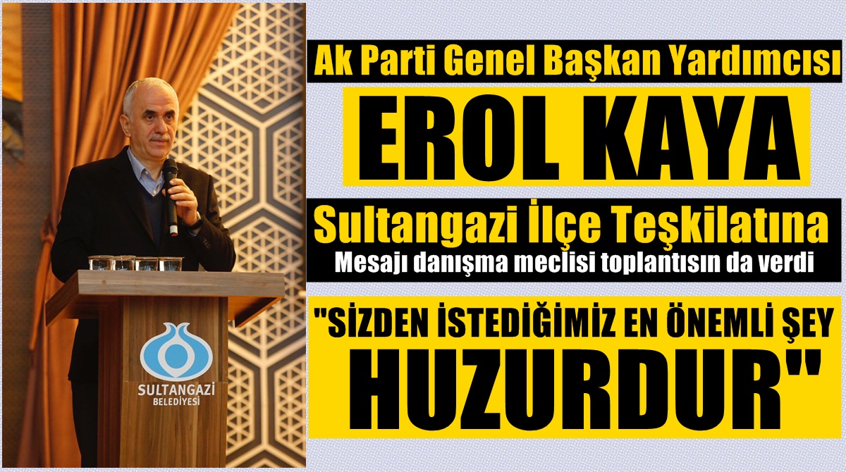 ‘Sizden Huzur İstiyoruz’