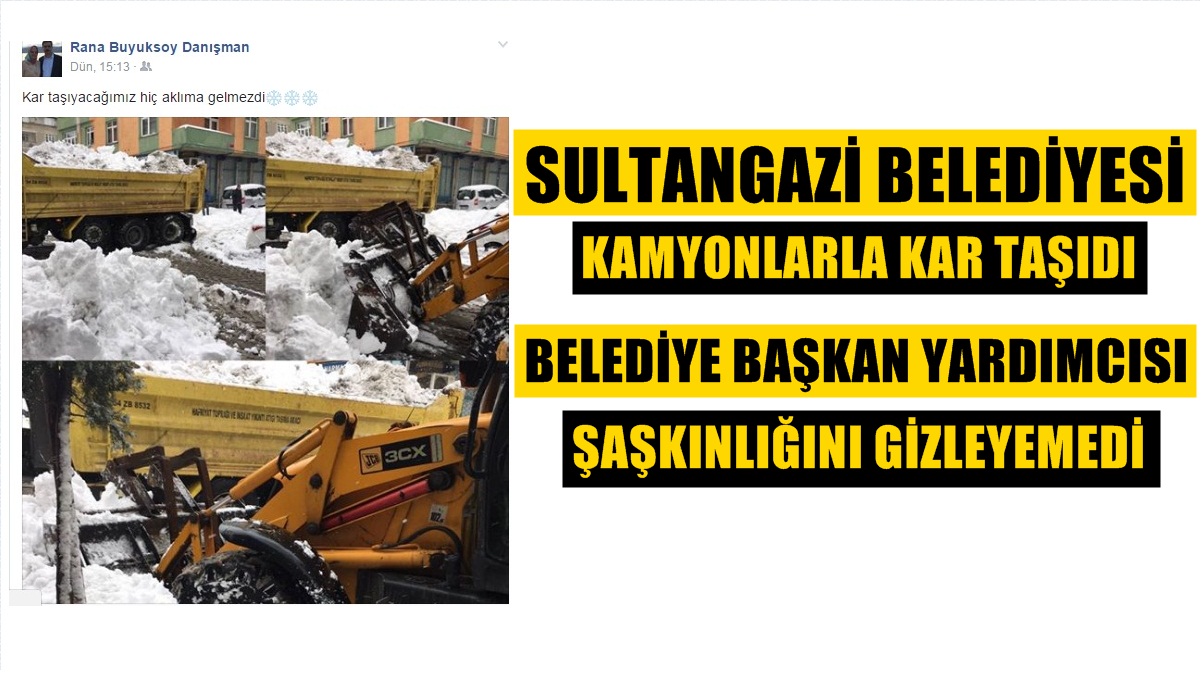 Sultangazi Belediyesi Kamyonlarla Kar Taşıdı