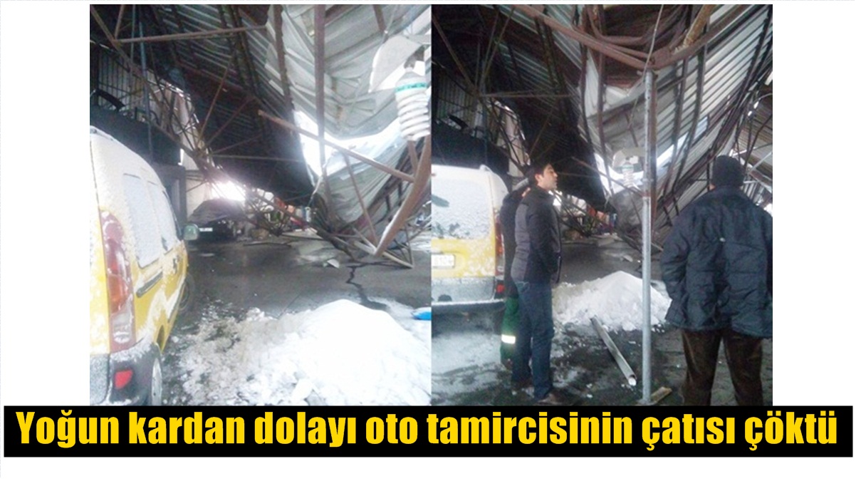Sultangazi’de Kardan Dolayı Oto Tamircisinin Çatısı Çöktü