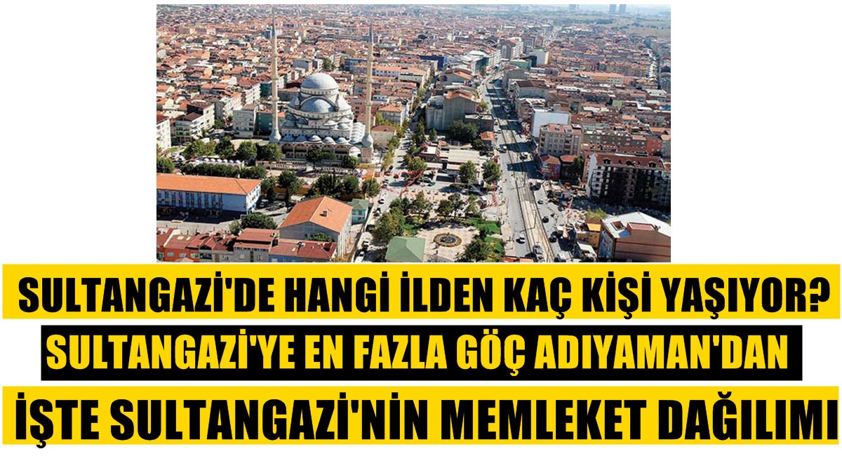 Sultangazi’nin Memleket Dağılımı