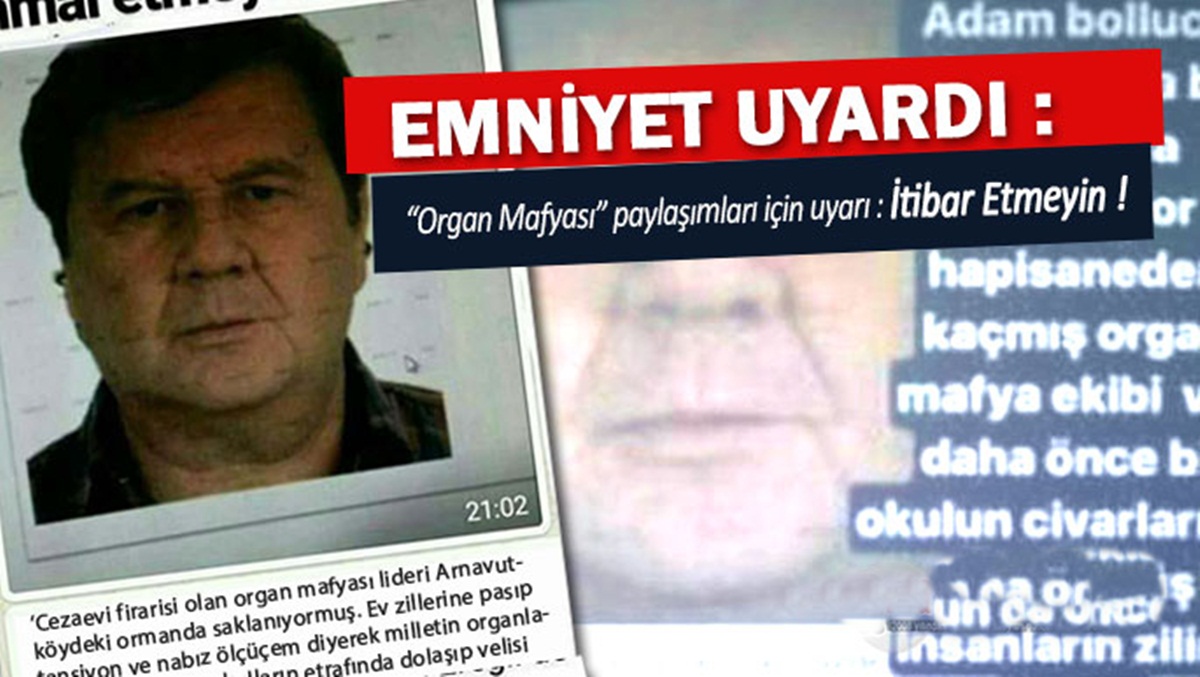 Emniyet ‘Organ Mafyası’ paylaşımları ile ilgili uyardı