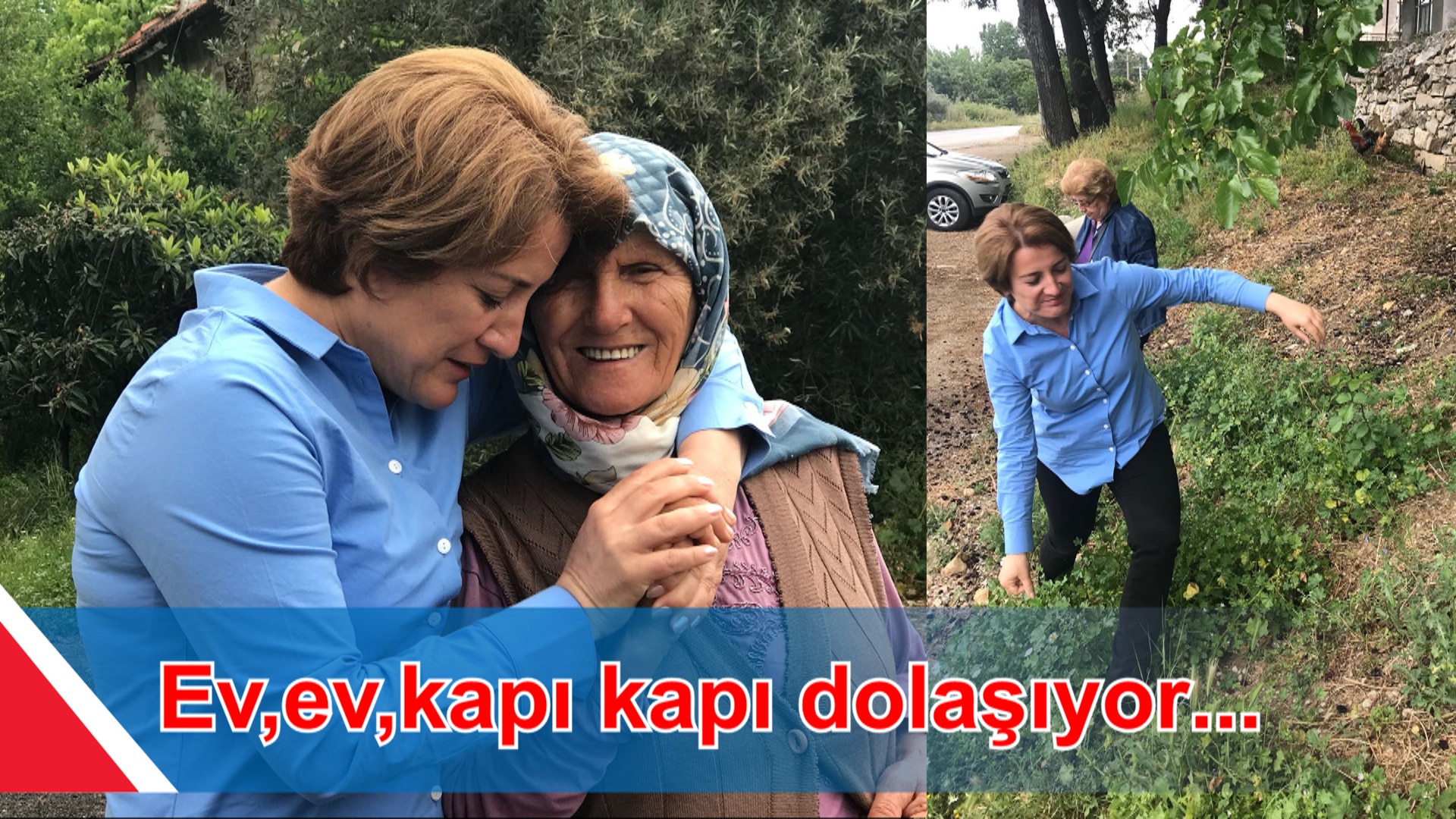 MERAL MENGİ KAPI,KAPI DOLAŞIYOR