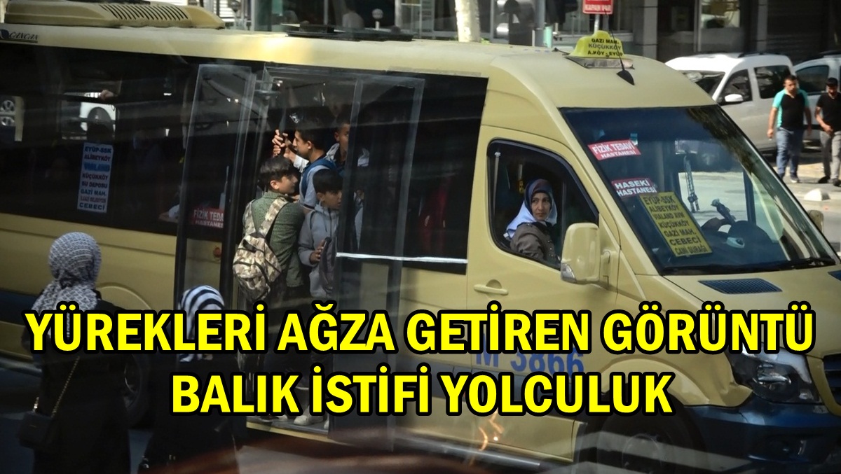 Sultangazi’de öğrencilerin minibüsteki tehlikeli yolculuğu kamerada