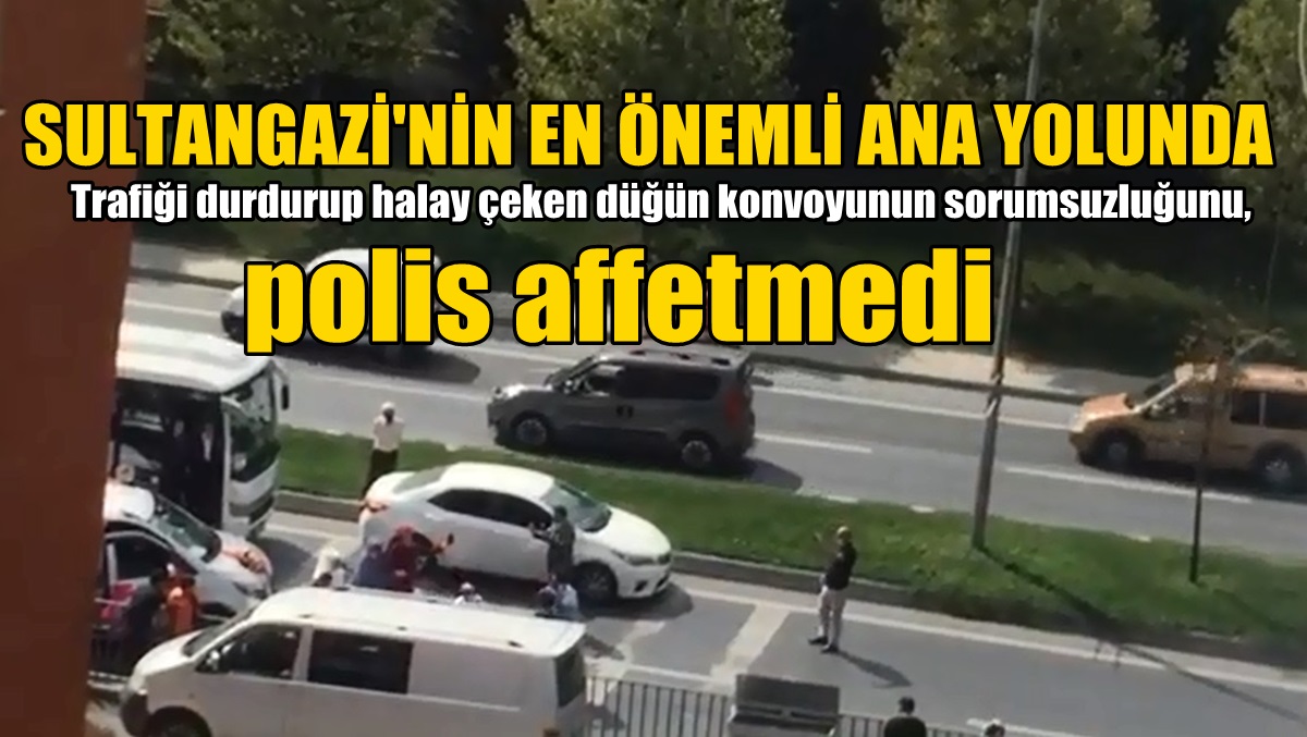 Trafiği durdurup halay çektiler!